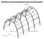 26'Wx70'Lx21'8"H fabric building structure